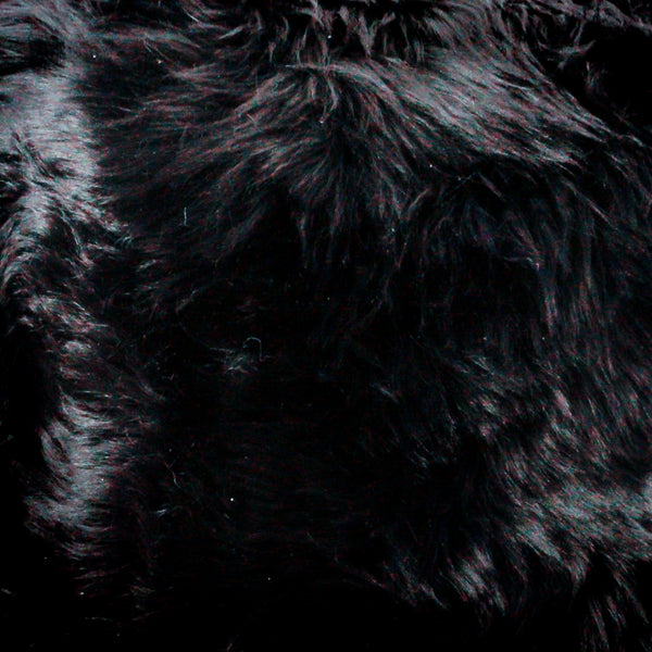 Black Sheepskin Wood Stool - Black – Rainhall