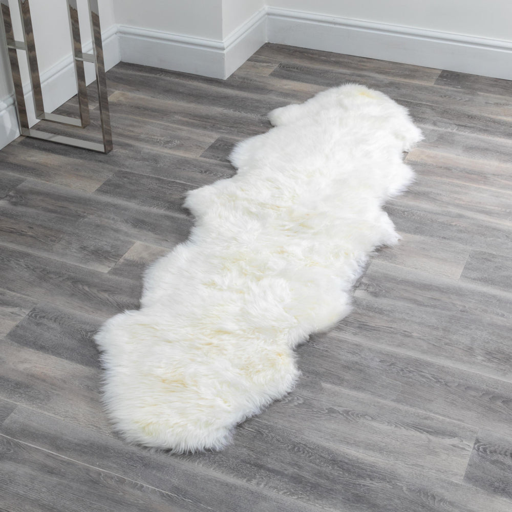 Double Natural White Sheepskin Rug – Rainhall
